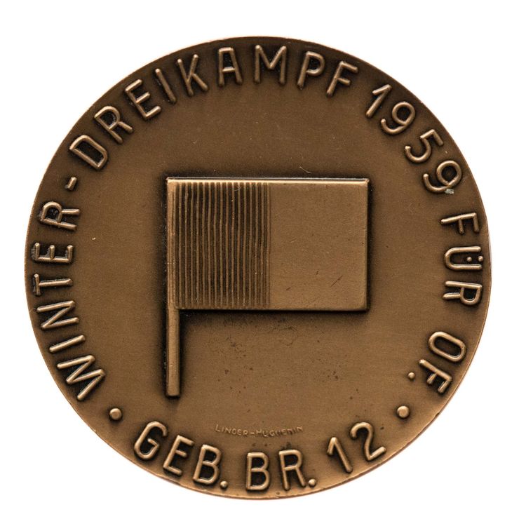 Medaille Schweiz Militär Militaire GEB. BR. 12 1959 2