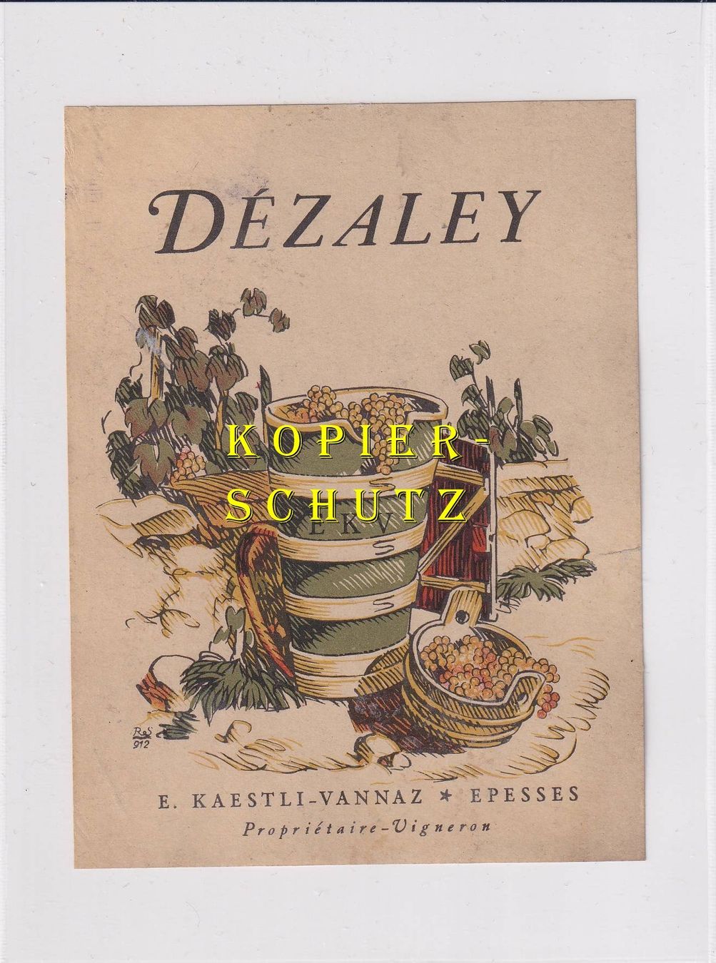 Carta: Etikette für Wein - Dézaley /bd – Usato da Hombrechtikon venduto da Rudolf07