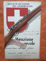 Schiessurkunde 1945 Esercizi Militari Obligatori 