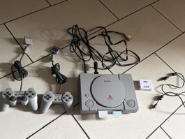 Sony PlayStation 1 mit 2 Controller Game Konsole