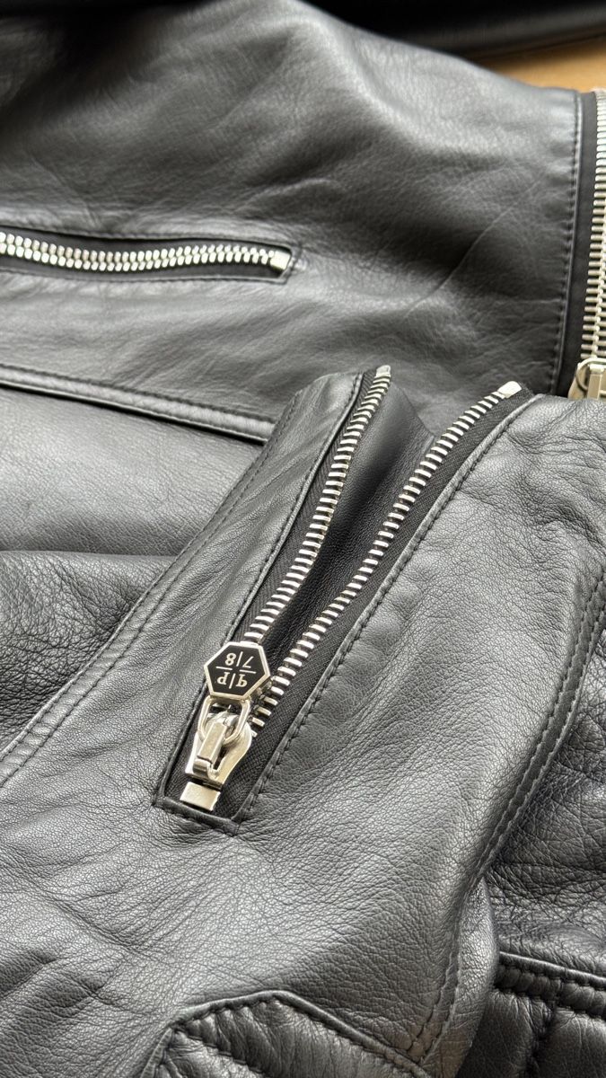 Philipp Plein Jacken: Original Philipp Plein Gesteppte Biker Lederjacke, schwarz – Gebraucht aus Weesen von isabelleST 7