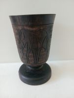 Vintage Holzbecher Afrika handgeschnitzt schweres Ebenholz 