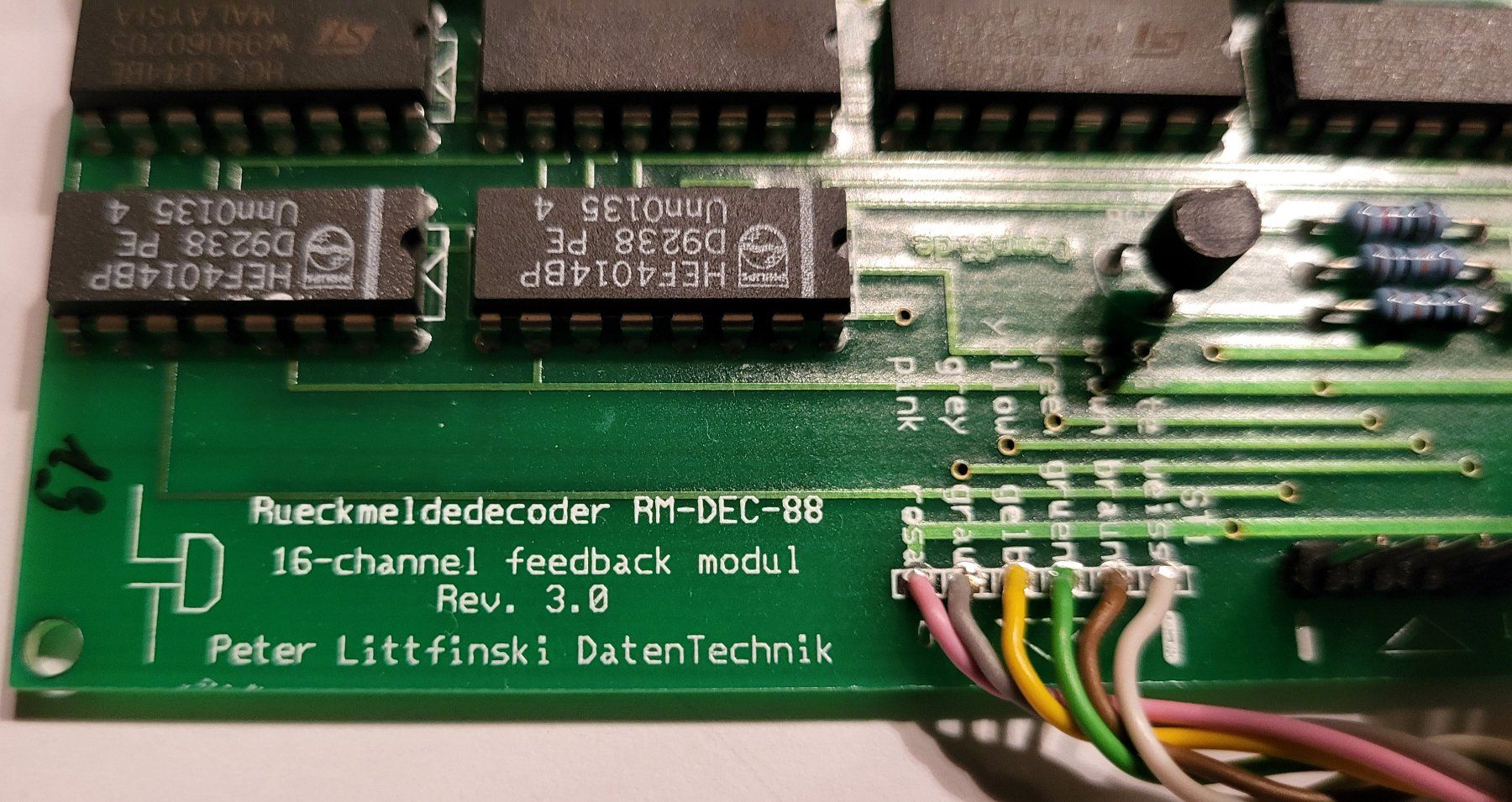 Modellini di ferrovie: Littfinski Rückmeldedecoder RM-DEC-88 – Usato da Huttwil venduto da Tgv03 1