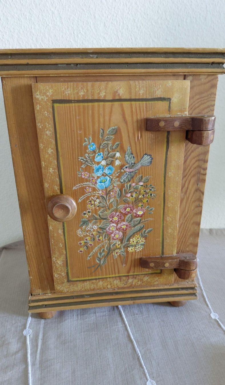 Pots: Vintage Holz Schmuckbox mit Schweizer Bauernmalerei – D'occasion à Horgen par zur_jq85 3