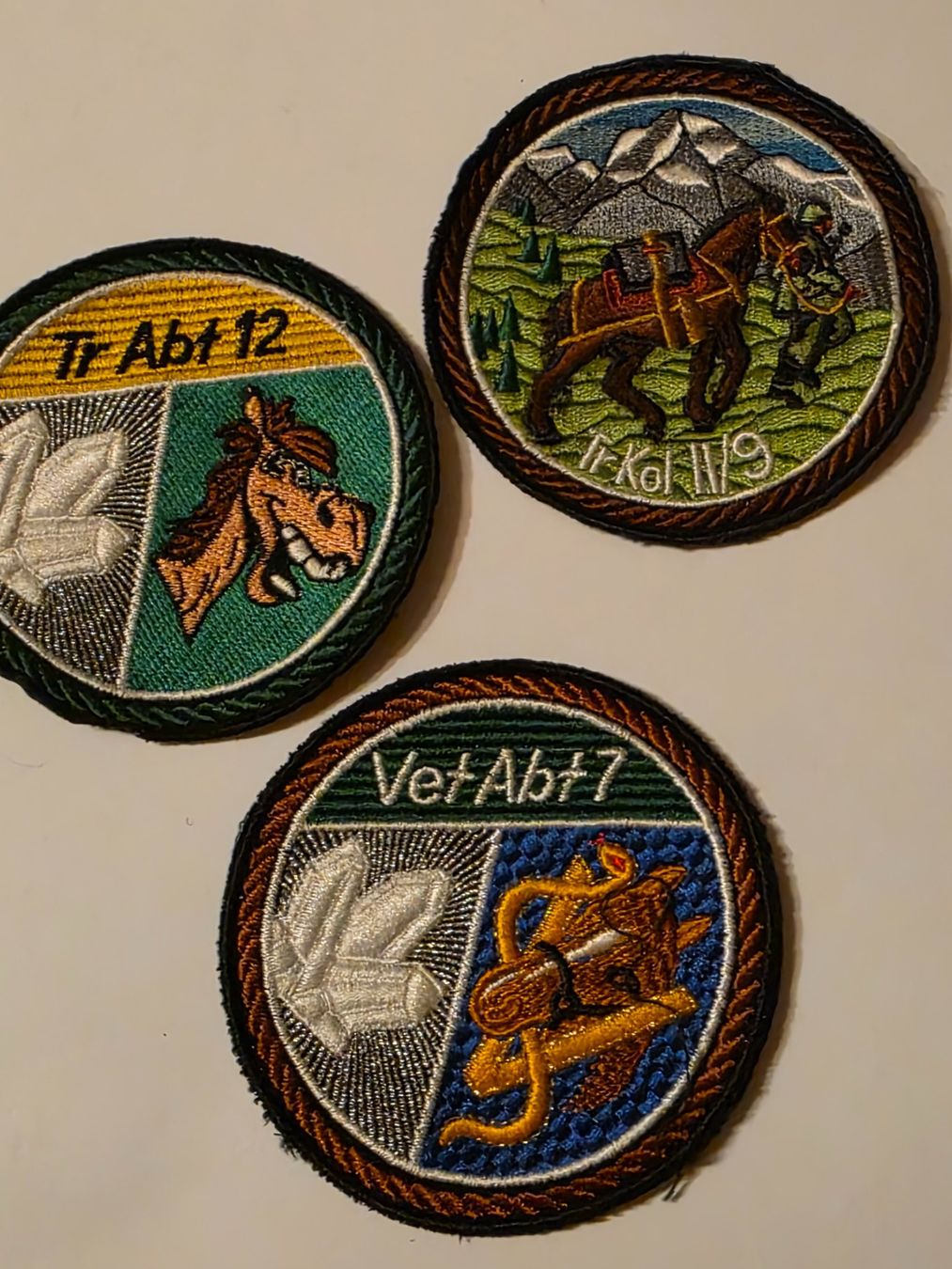 Armée suisse Plaquettes & Badges: Infanterie Abzeichen Trio Badges Train Kol Alte version – D'occasion à Nyon par freetoys08
