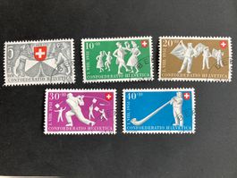 Schweiz 1951 Satz Pro Patria Brauchtum 1.Tagsstempel