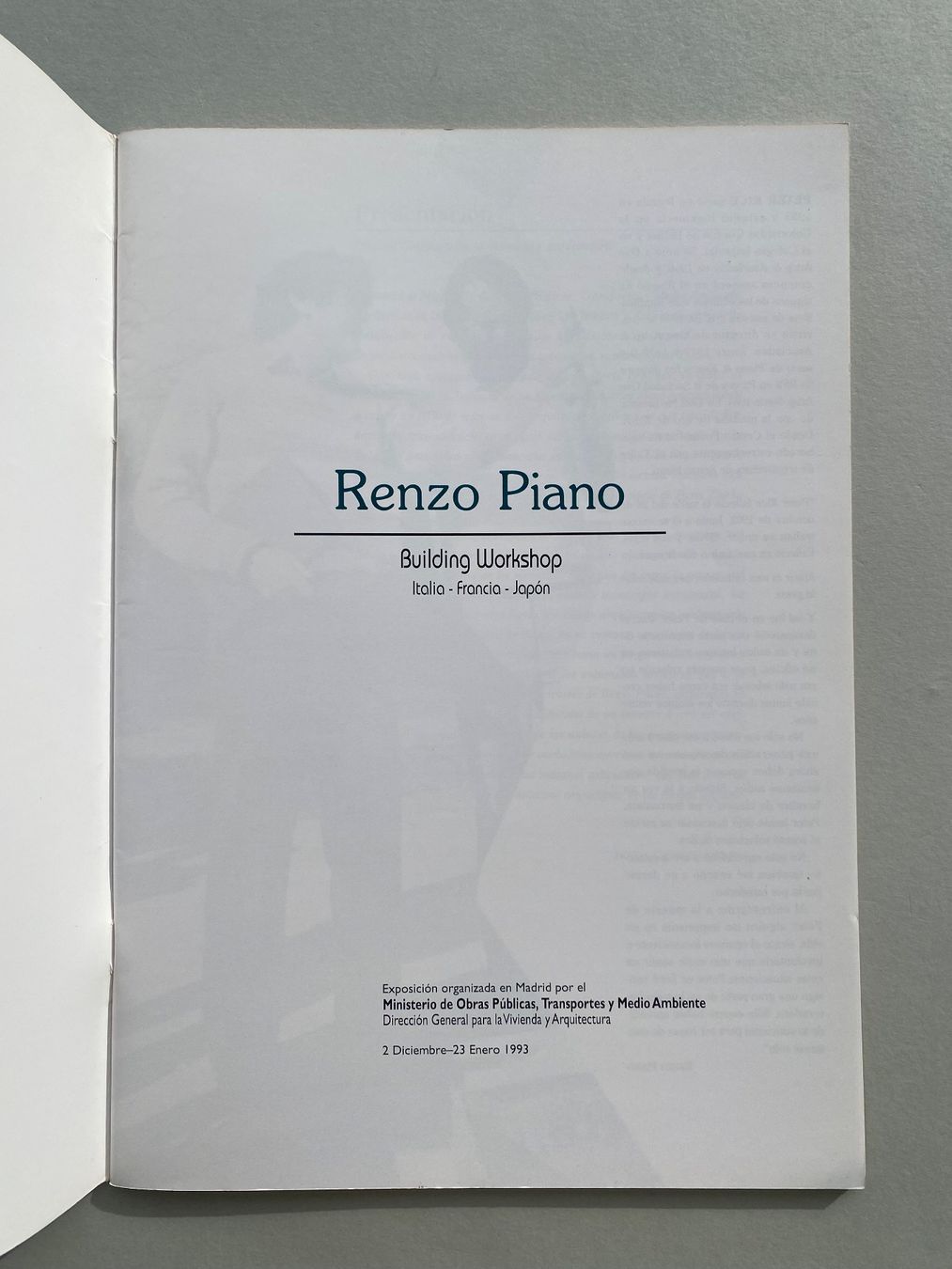 Libri: Renzo Piano Building Workshop Architekturbuch – Usato da Zürich venduto da lesgarcons 2