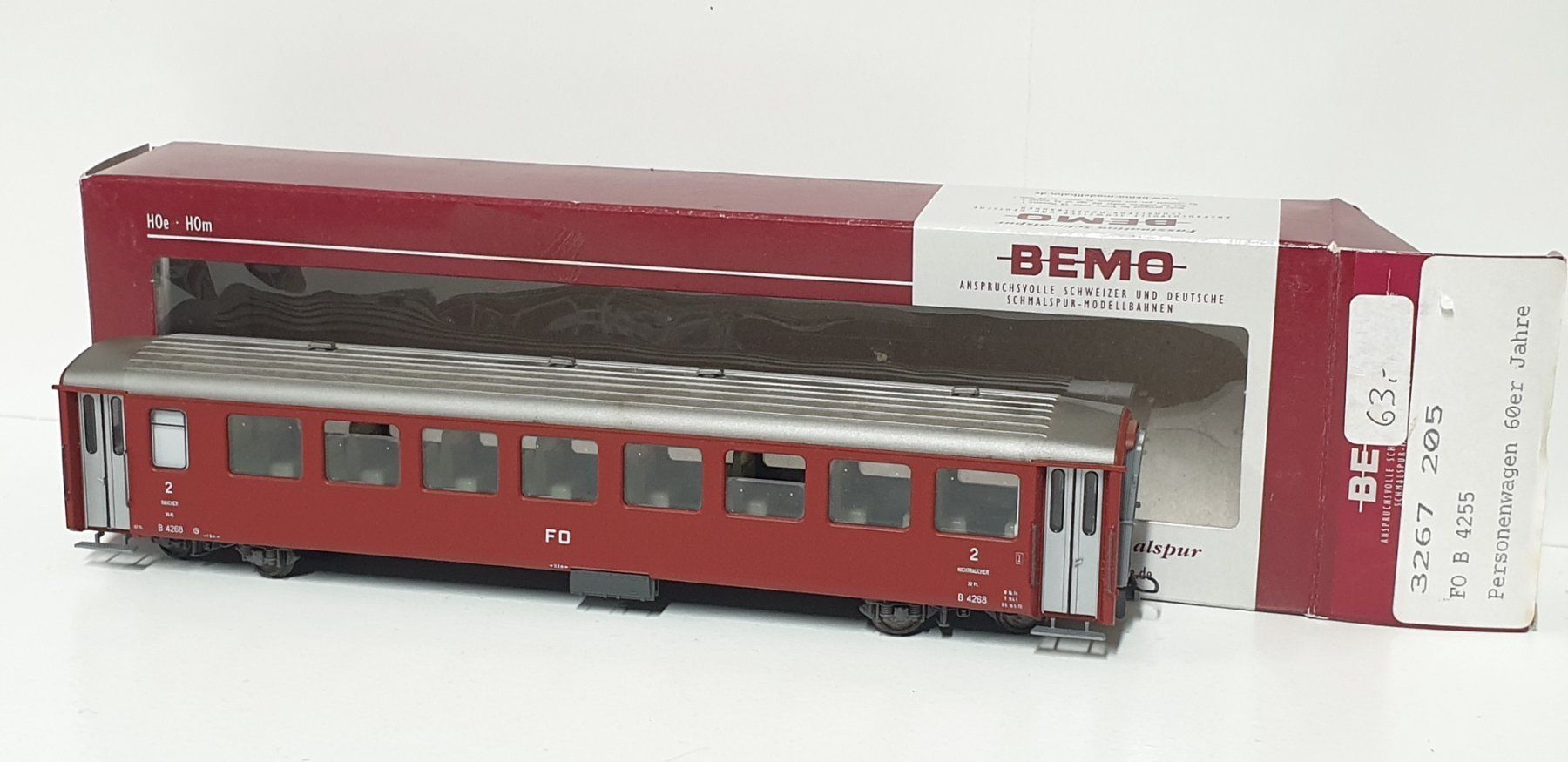 Bemo Modellini di ferrovie: Bemo FO Personenwagen 3267 205 – Nuovo (secondo la descrizione) da Neuenhof venduto da ludovicco