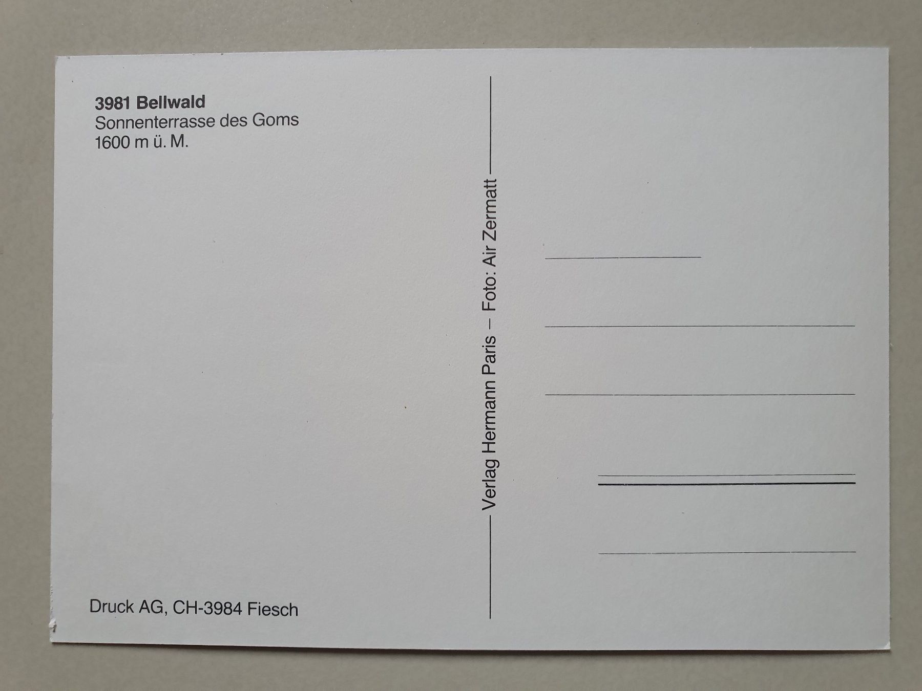 Cartes postales: 5 ältere Postkarten - Bellwald VS – Neuf (Voir description) à Stilli par Mos1 3