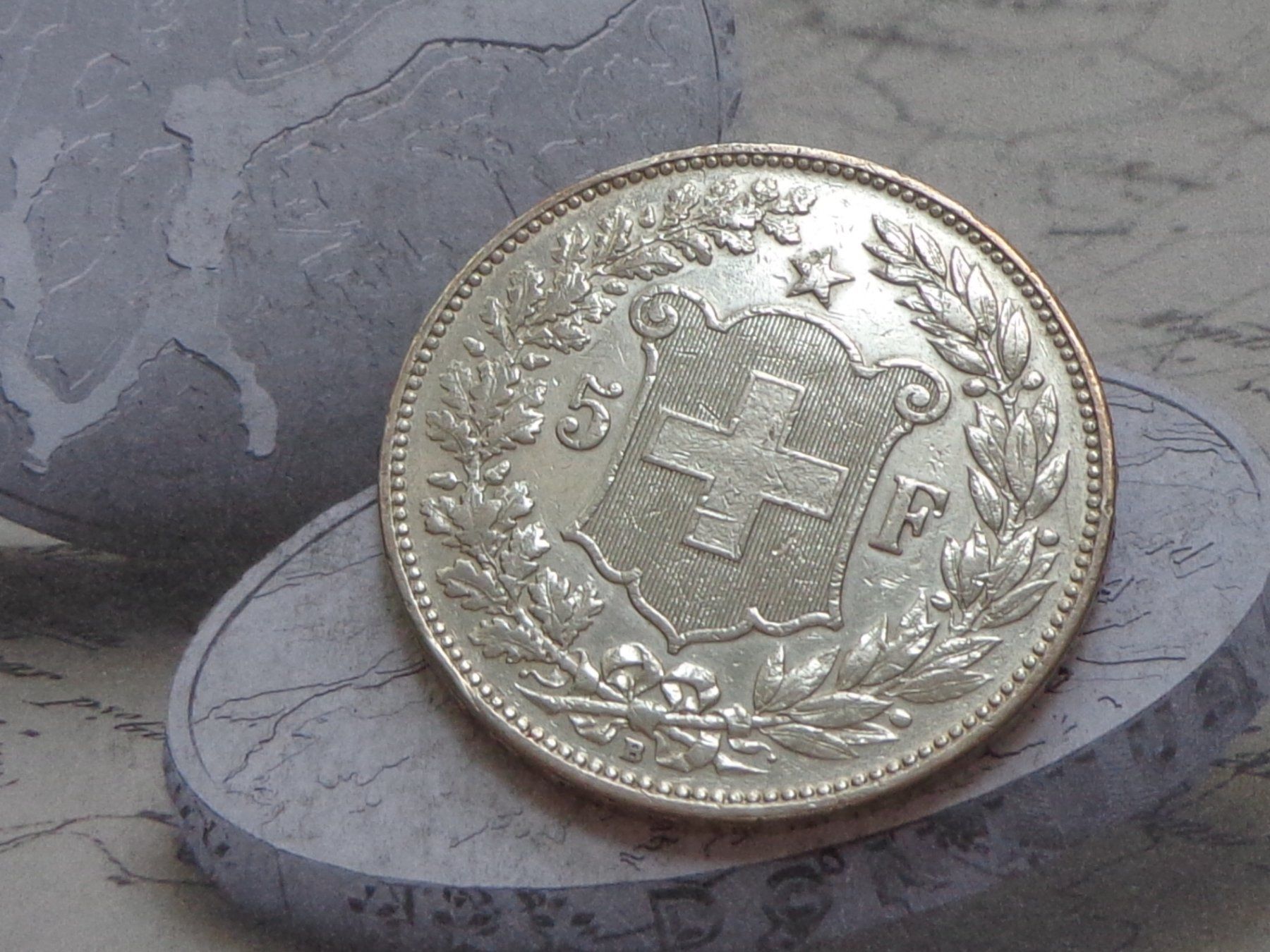 Tutti le monete: 5 Fr. 1909 B - Belle pièce Rare – Usato da Pully venduto da UCA01 1