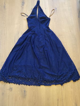 Damen Kleid Dunkelblaublau Neckholder Grösse S sehr guter Zu