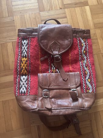 Ethno Rucksack Lederrucksack Vintage Boho Festival Tasche