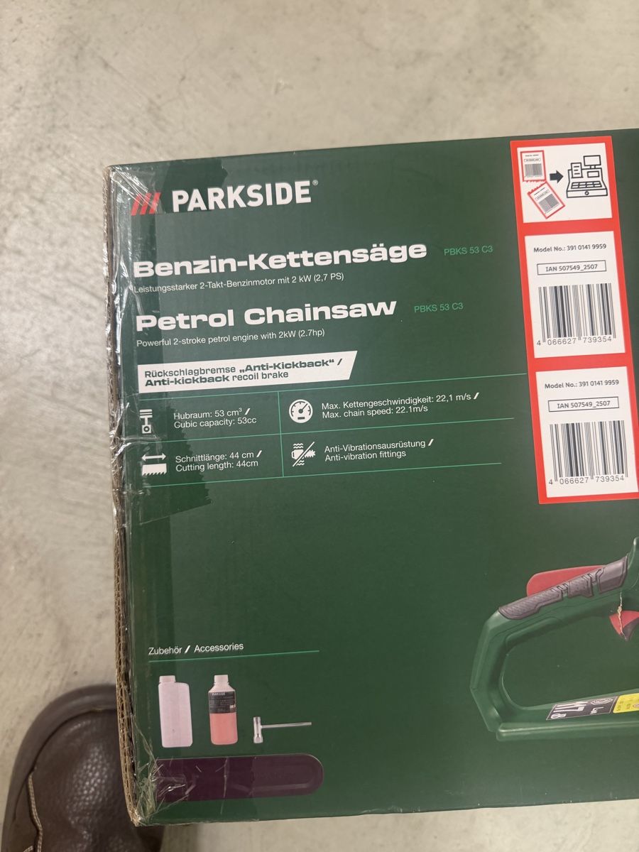 Parkside Seghe: Kettensäge-Benzin NEUE – Nuovo e nell'imballaggio originale da Regensdorf venduto da mex5145 2