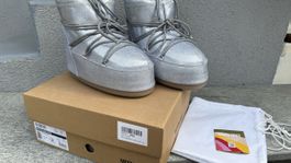 Moonboot Icon Low Glitter Silver 42/44