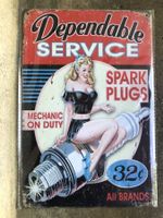 Service spark plugs pin up
