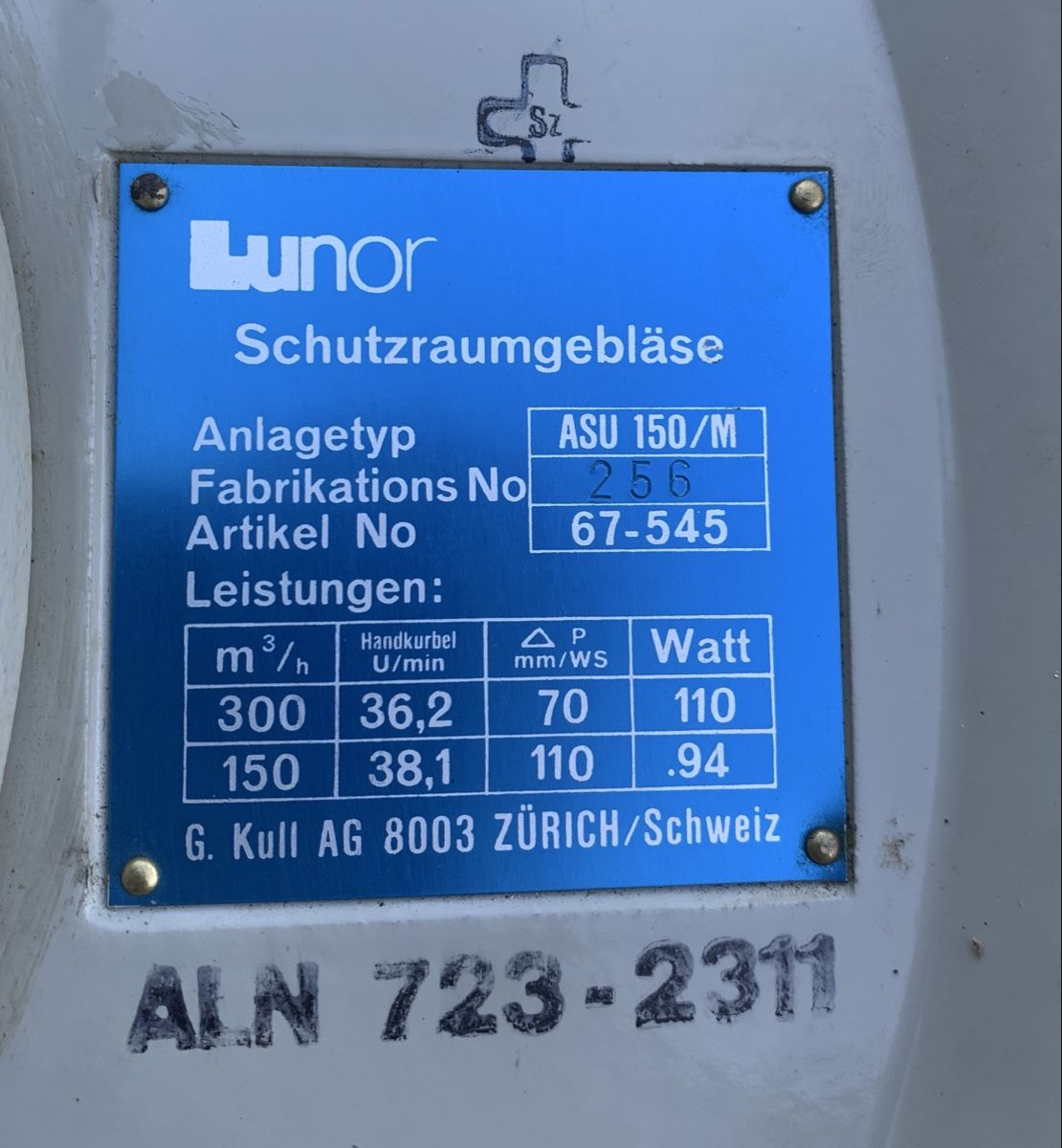 Ventilatori: Ventilator aus ASU der CH Armee – Usato da Goldingen venduto da Bergler012 5