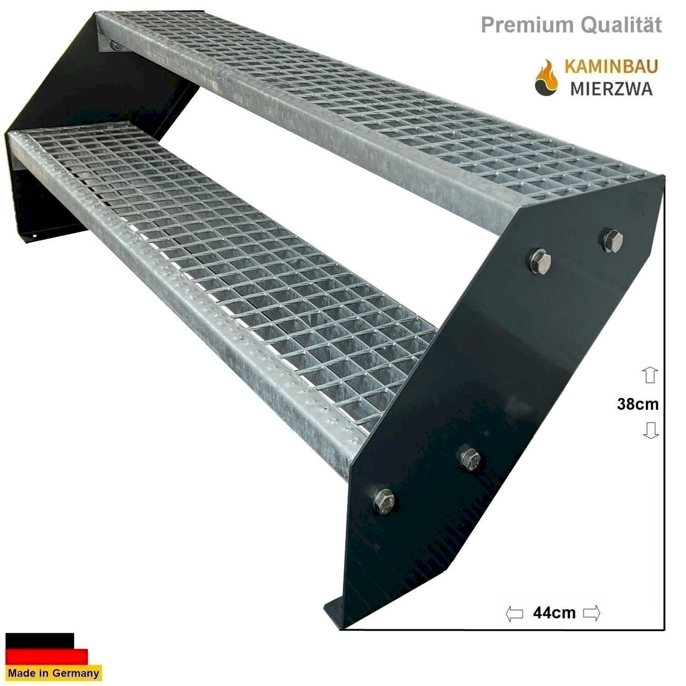 Altro: Stahltreppe 2 Stufen 60x38cm anthrazit – Nuovo e nell'imballaggio originale da Bottighofen venduto da zaap 1