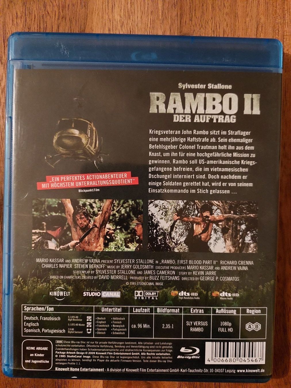 Tutti i DVDs: Blu Ray - Rambo II 2 Der Auftrag – Usato da Rheinfelden venduto da FilmAuktion 1