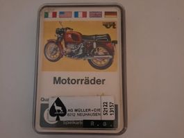 Spielkarten-Quartett von Motorräder, ca. 55 Jahre alt