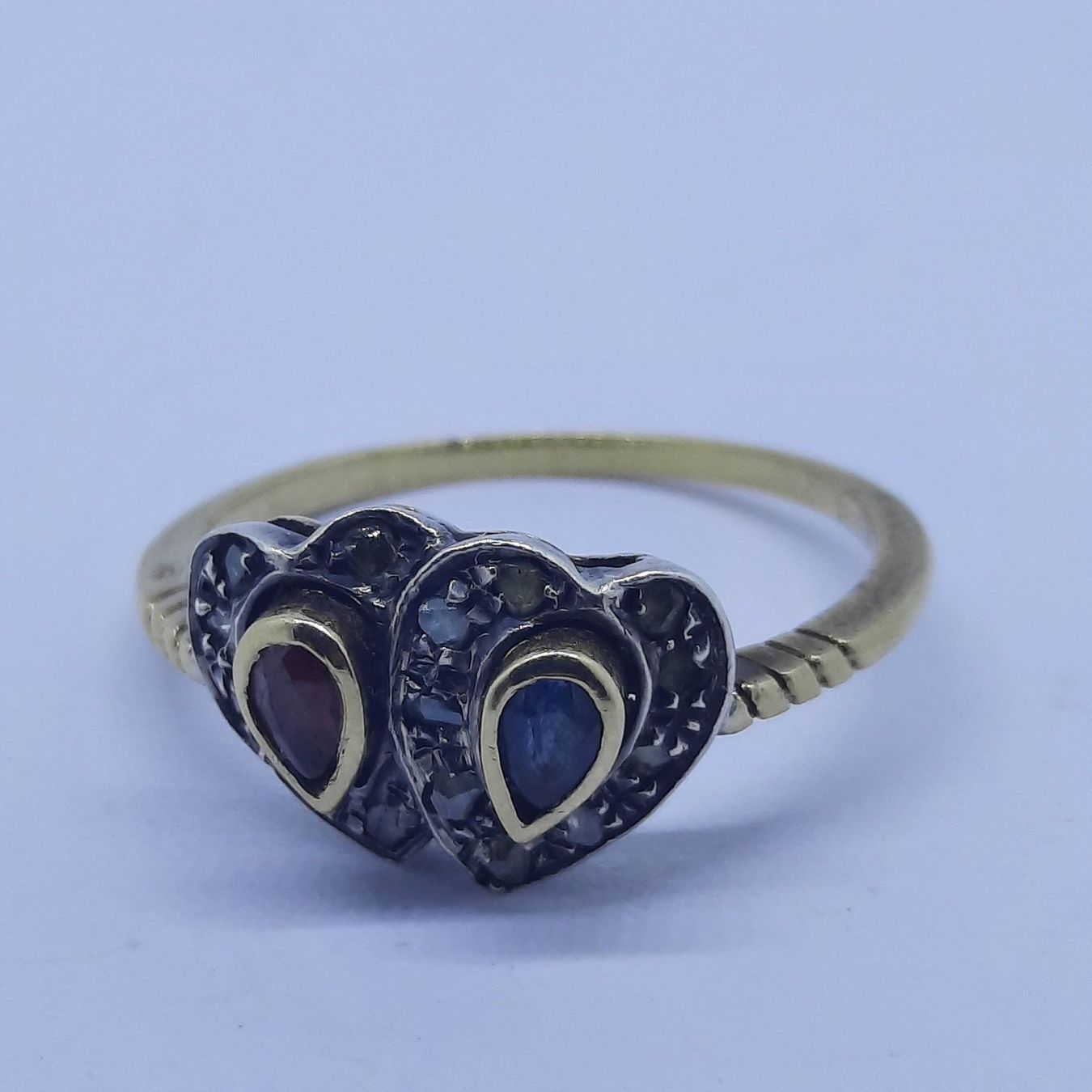 Anelli: Bezaubernder Goldring mit diversen Edelsteinen – Usato da Unterägeri venduto da Altgoldschmuck 4