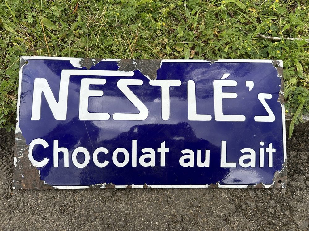 PLAQUE ÉMAILLÉE : HUILES TOTAL EUR 64,99 - FR