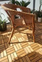 Rattan Stuhl naturfarben geflochten von ikea