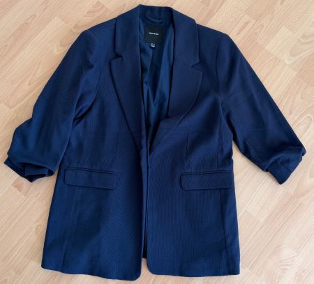 Blazer - VERO MODA navy Gr. 42 mit geschoppten Ärmeln
