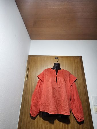 Chemisier BELAIR T1 oversize coton orange manches longues 
