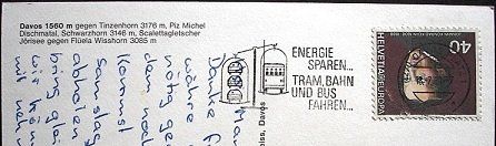 Cartoline postali: DAVOS gegen das Tinzenhorn, Jörisee – Usato da Jona venduto da philajona 1
