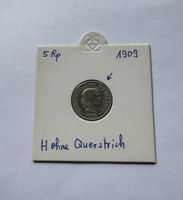 1909 5 Rappen Abart H ohne -