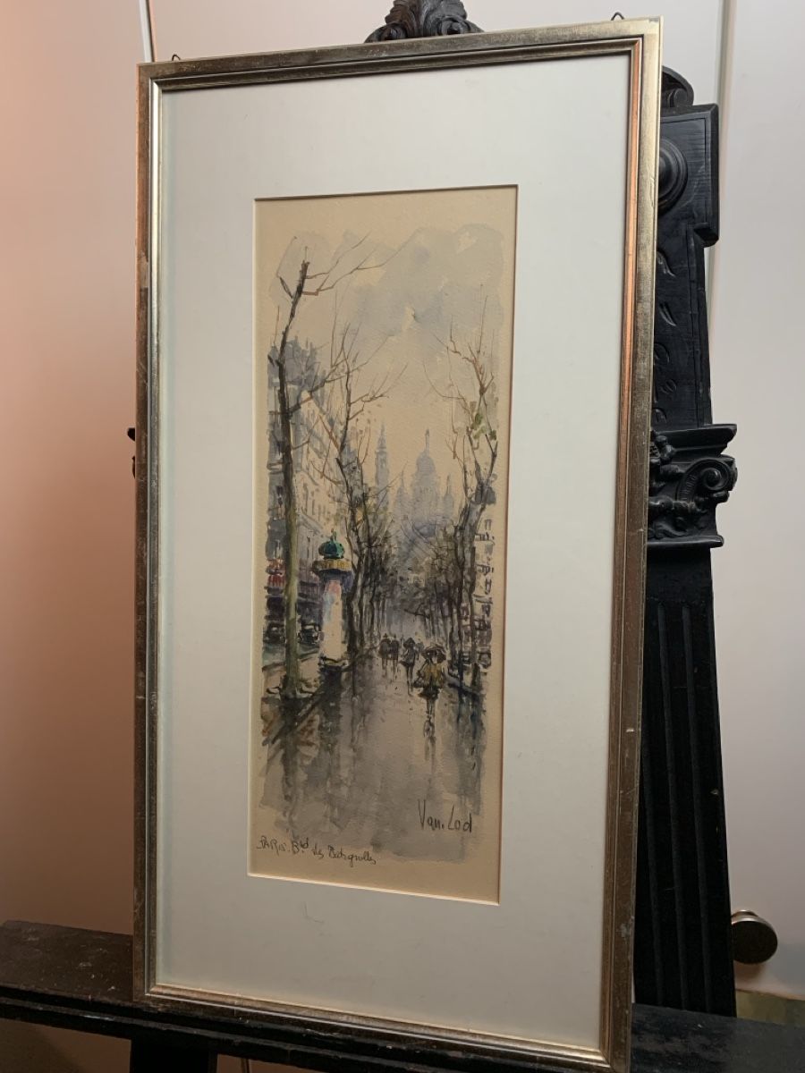 Gemälde: Van LOD Aquarell Paris – Gebraucht aus Wolfhalden von SecondAntique 1