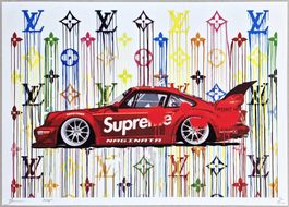 Death NYC Pop Art Druck " Vuitton Naginata Supreme Porsche