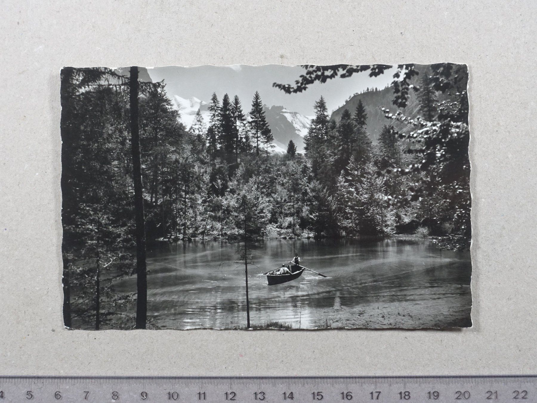 Cartoline postali: Blausee, Kandertal, Boot, Ruderboot – Usato da Lenzburg venduto da fh1