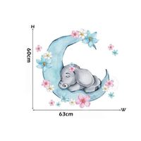Wand Tattoo - schlafender Elefant - blau