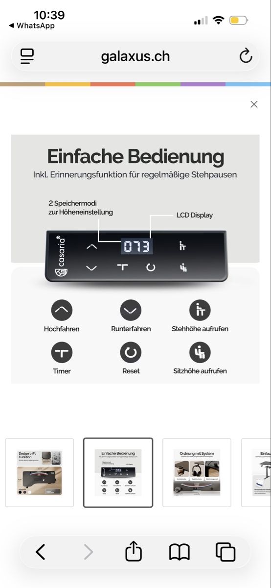 Bureaux: Schreibtisch höhenverstellbar – D'occasion à Lyss par Prinzess99 2