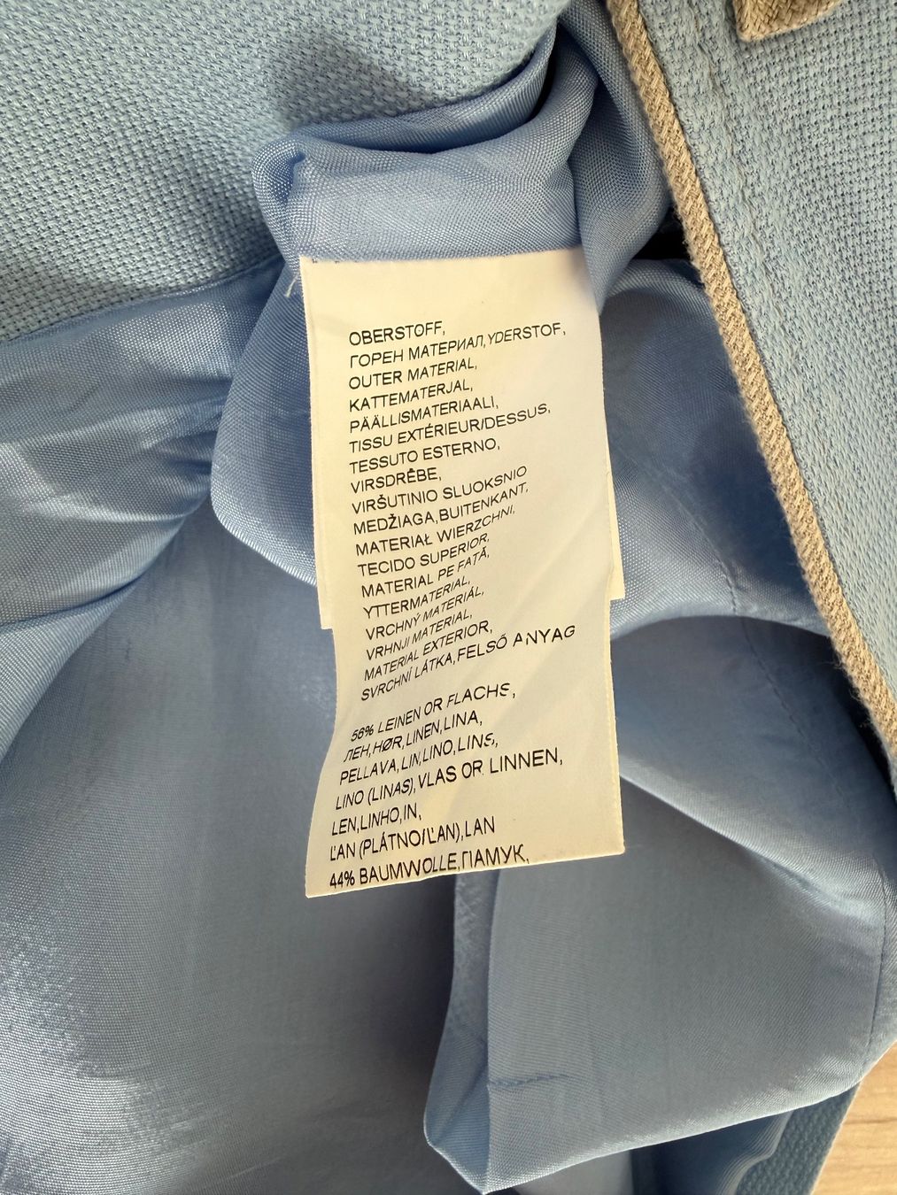 Madeleine Giacche: Madeleine Long-Blazer Gr.40 hellblau / Leinen Baumwolle – Usato da Zollikon venduto da dorean 6