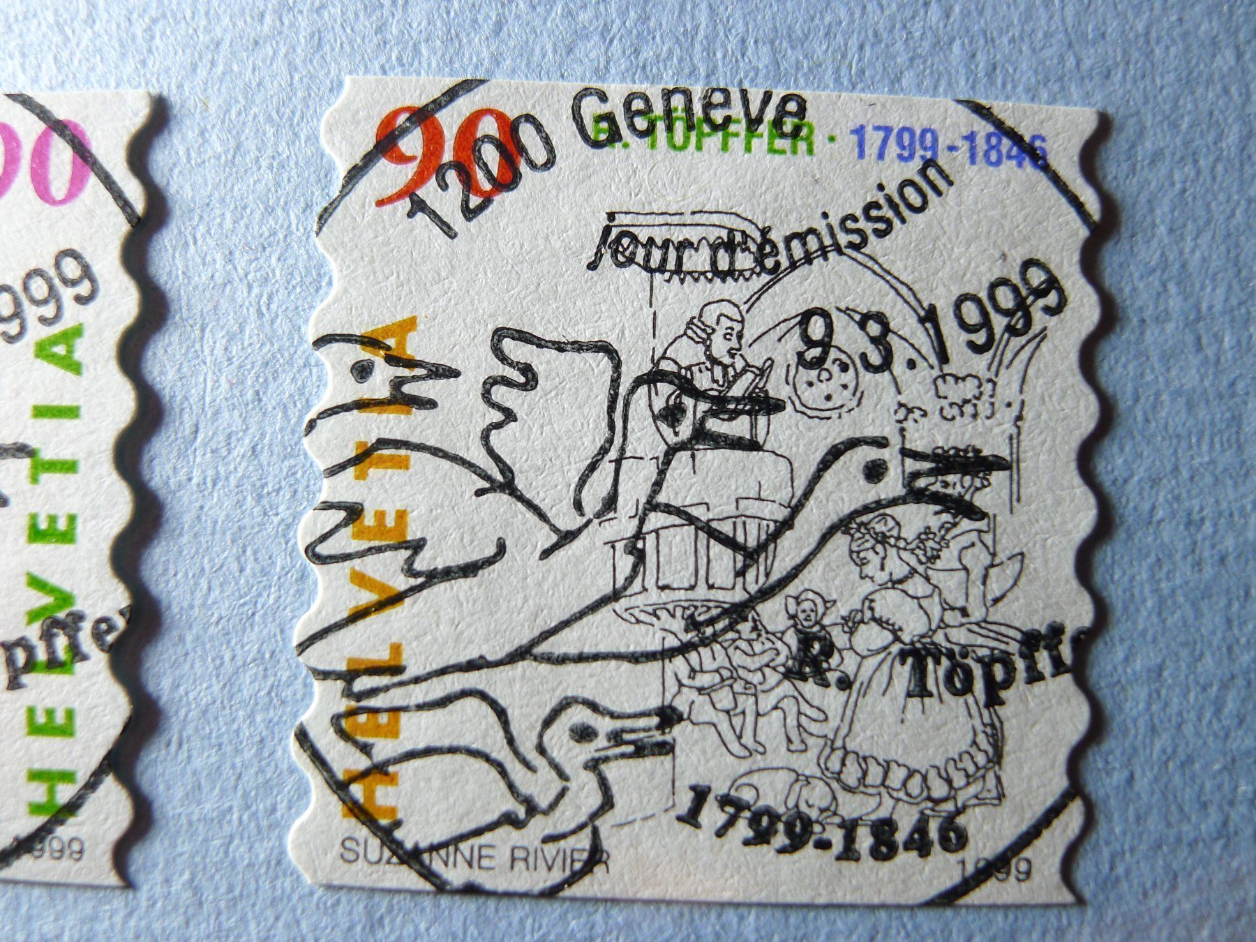 Tutti i francobolli: 1999 Comics Töpffer Ersttag Vollstempel – Usato da Dagmersellen venduto da sli72 6