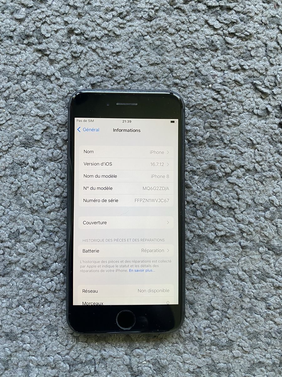 Apple Telefoni cellulari / Smartphones: iPhone 8 - 64 Go - Noir Sidéral - N.3 – Usato da Genève venduto da eth_6qs6 1