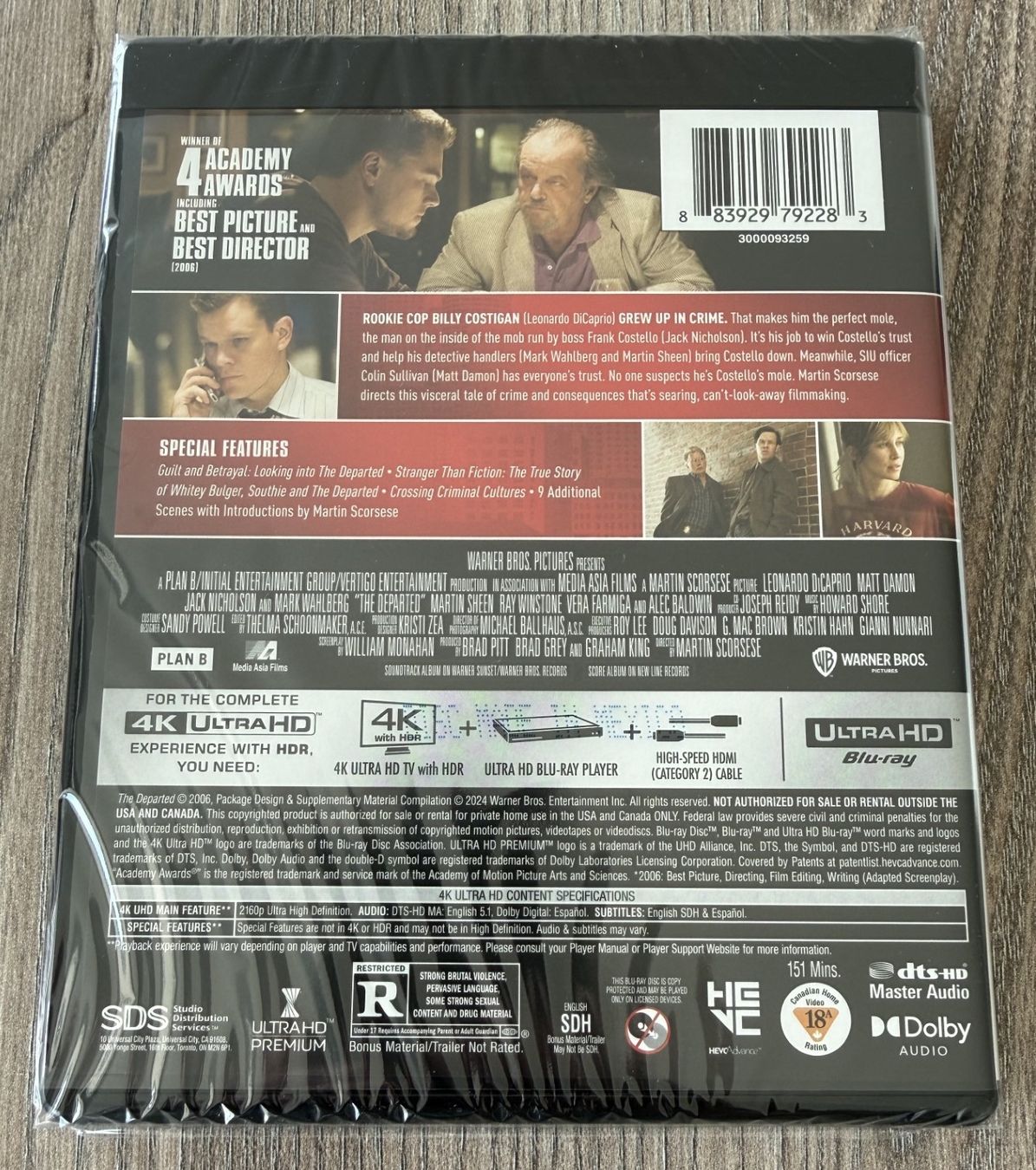 Tutti i DVDs: The Departed 4K UHD (US-Version) – Nuovo e nell'imballaggio originale da Malters venduto da starfighter01 3
