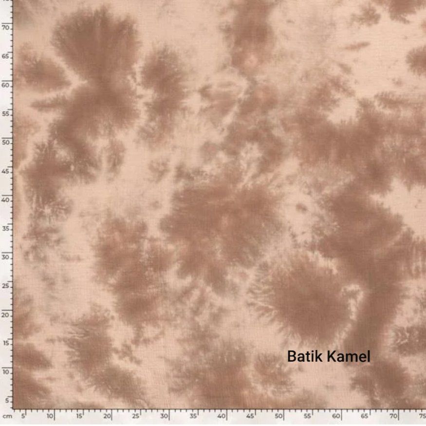 Tessuti: Musselin Tie-Dye Batik Kamel – Nuovo e nell'imballaggio originale da Steg im Tösstal venduto da J.Kreisl