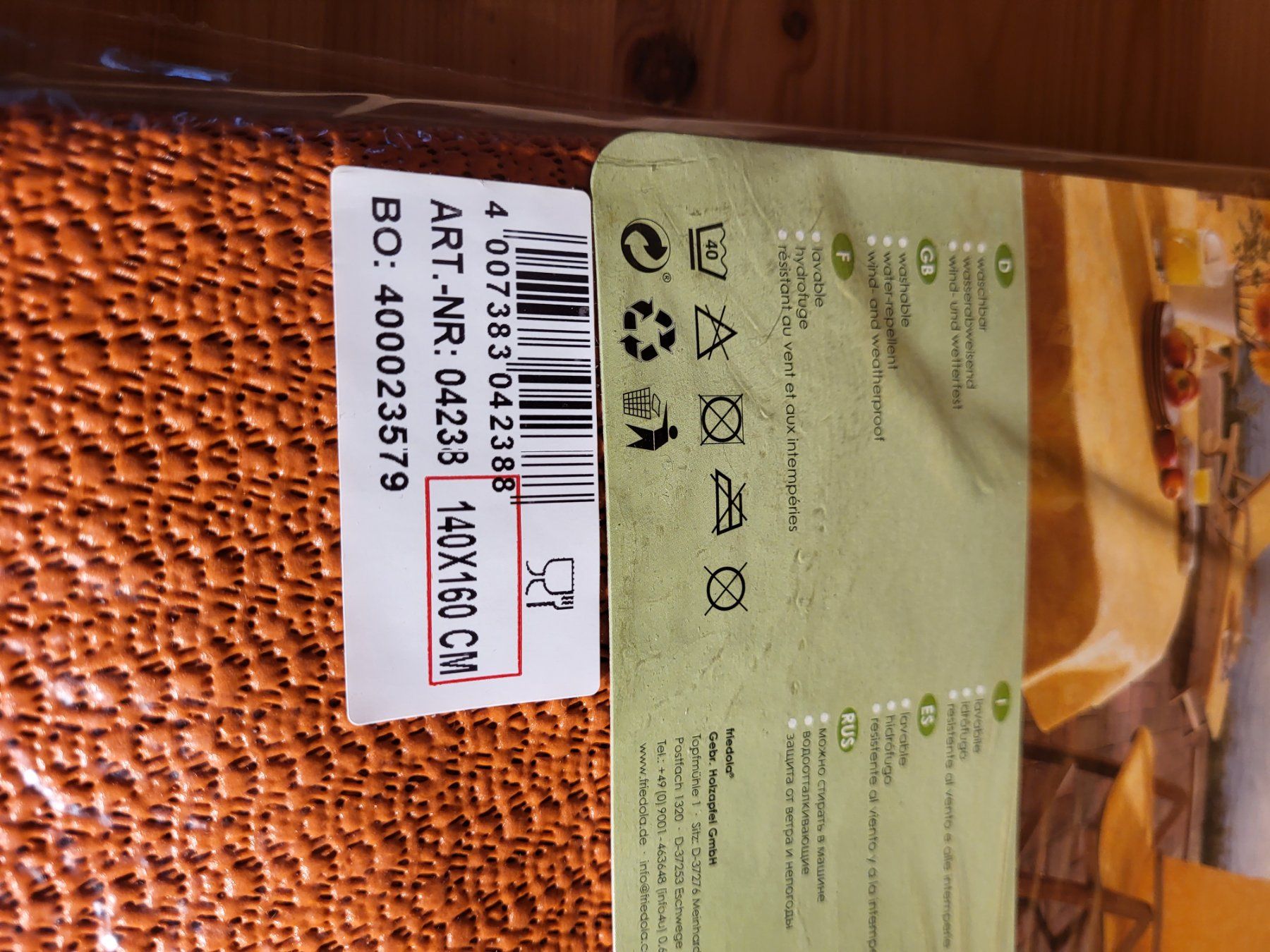 Altra biancheria da tavola: Gartentischdecke Capri, 140 x 160 cm, orange – Nuovo e nell'imballaggio originale da Siebnen venduto da KiKla-Siebnen 5