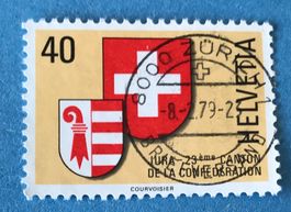 Nr.621 mit Stempel   Kanton Jura Wappen 1978   