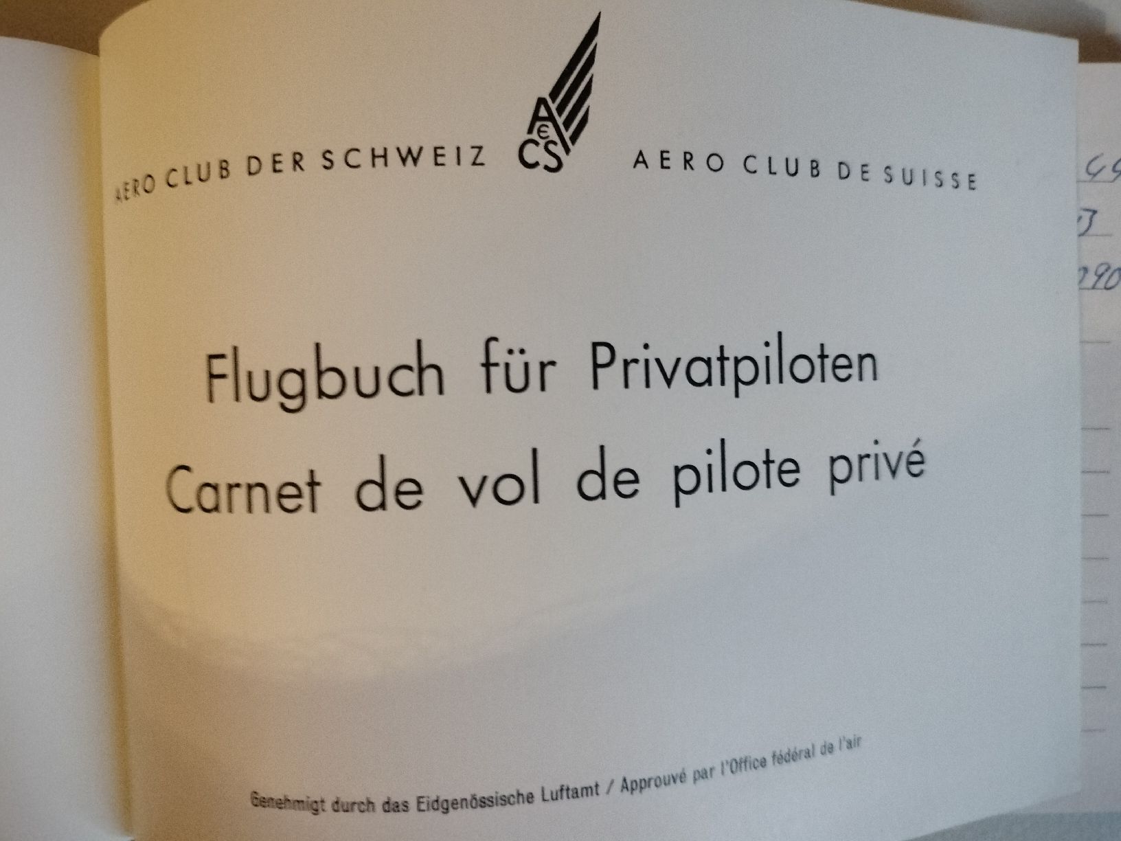 Documenti: Kleines Flugbuch für Privatpiloten – Usato da Schwanden Sigrisw venduto da len_9yqg 1