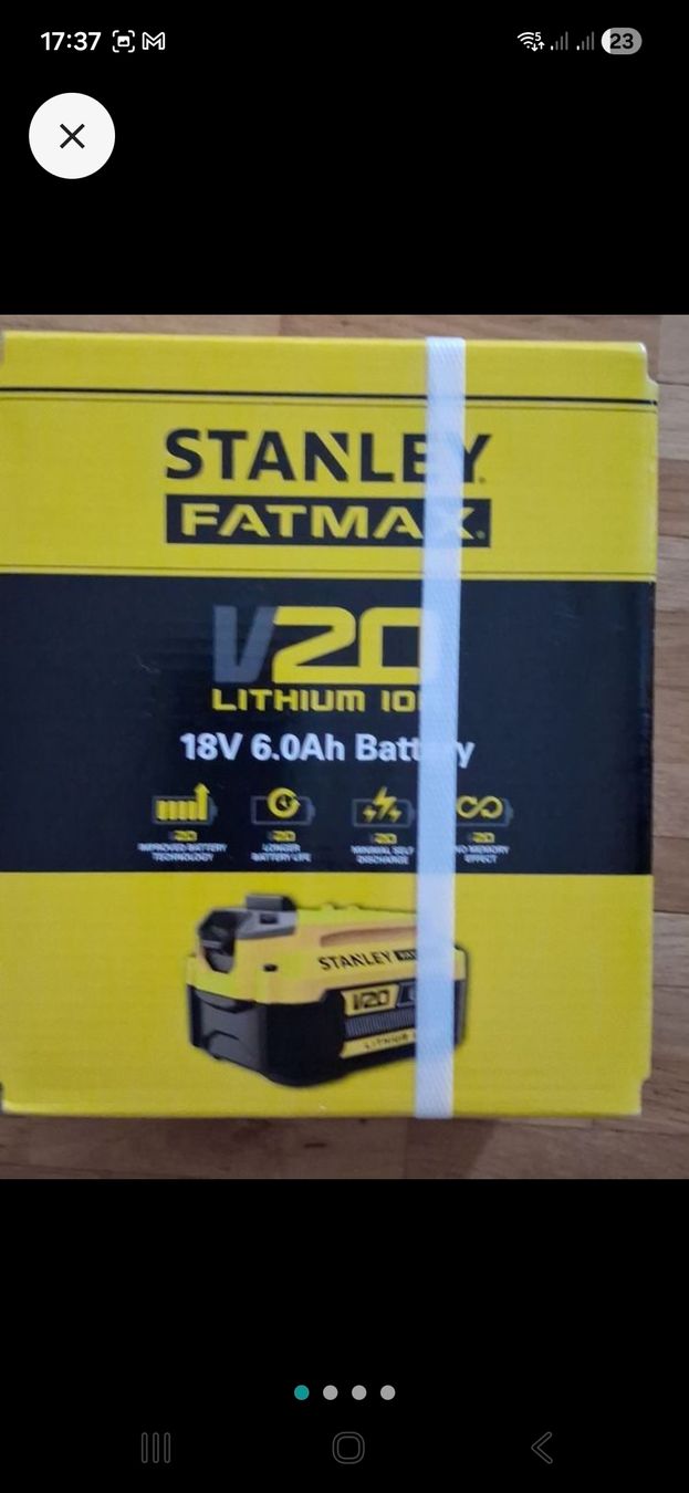 Stanley Caricatori & Batterie: 2 neue Stanley Lithium-Batterien mit 6 Ah!!! – Nuovo e nell'imballaggio originale da Jona venduto da api_sdn2