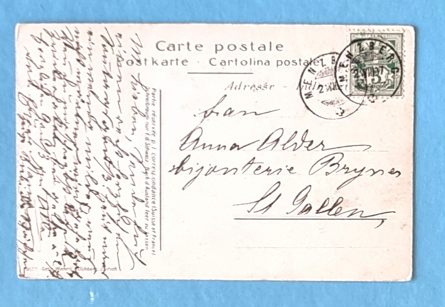 Cartoline postali: Menzberg - Schafe mit Hirte - 1907 – Usato da Rothrist venduto da RROENK 1