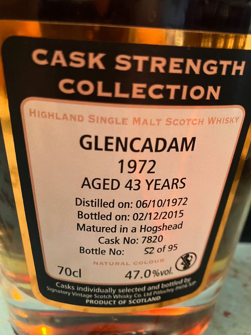 Bevande alcoliche: Glencadam Signatory 1972 43 Years – Nuovo e nell'imballaggio originale da Aarwangen venduto da concorde58 3