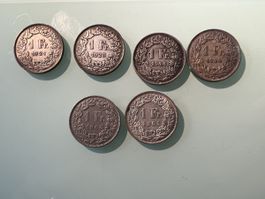 Münz Silbermünzen Schweiz