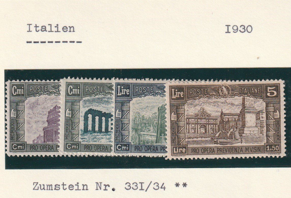 Tutti i francobolli: Italien- Serie 1930 postfrisch ** – Usato da uttwil venduto da koe_z8jm