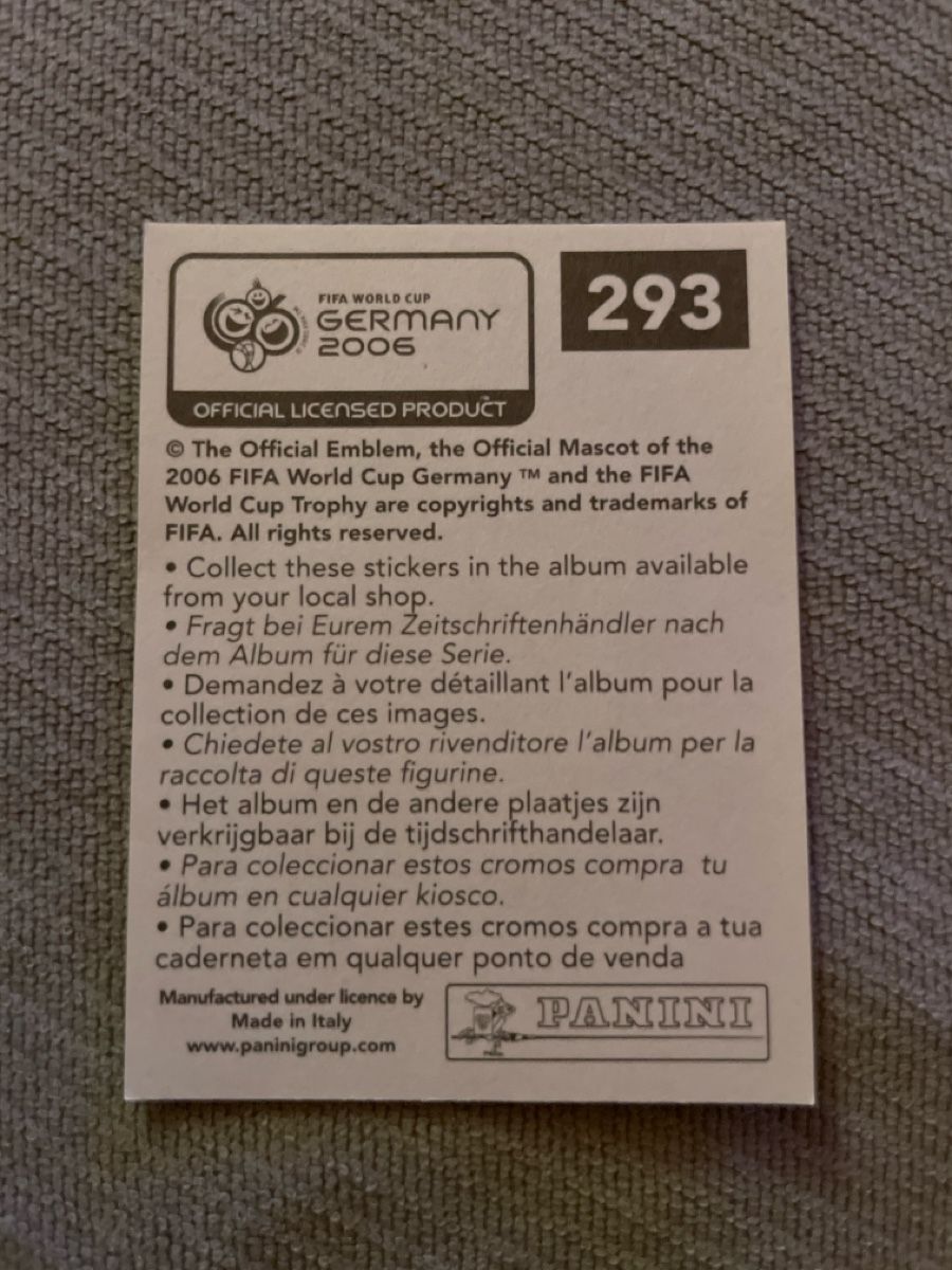 Panini Carte collezionabili: Figo Panini WM 2006 – Nuovo (secondo la descrizione) da Büttikon AG venduto da lca_v7pb 1