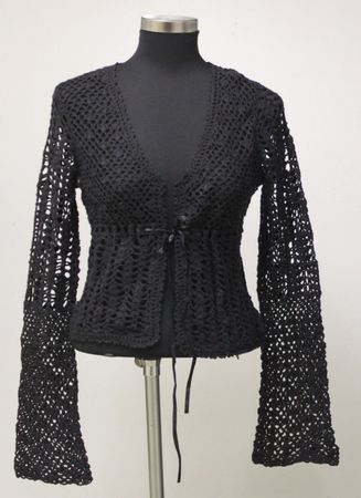 Mexx Damen Strick-Pullover Net Strick-Jacke/schwarz/neu/Gr.L